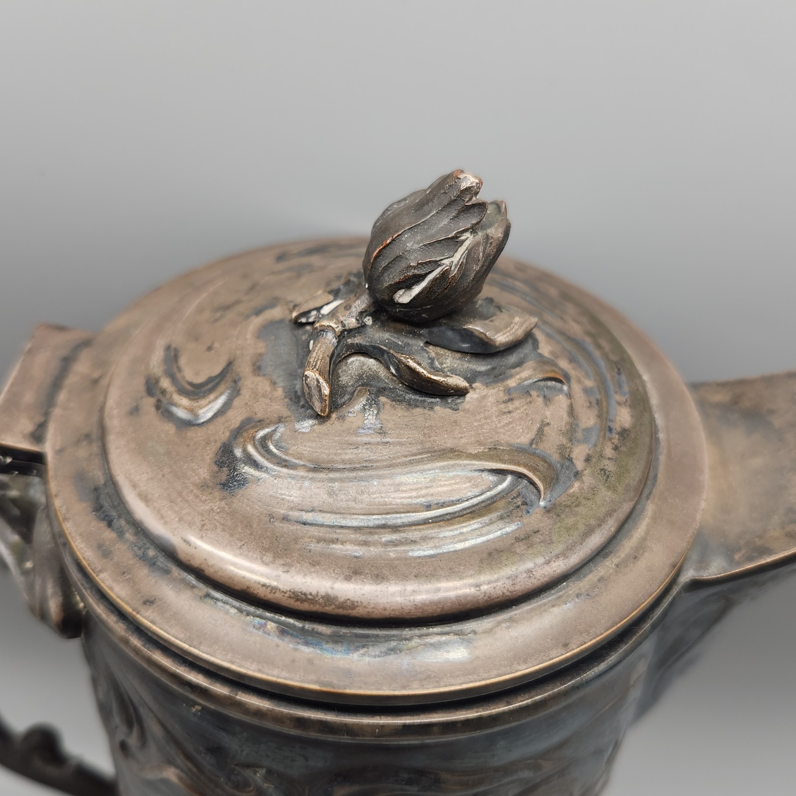 Antique Claret Jug Daum Nancy Victor Saglier Thistle Cameo Glass Art Nouveau 11"