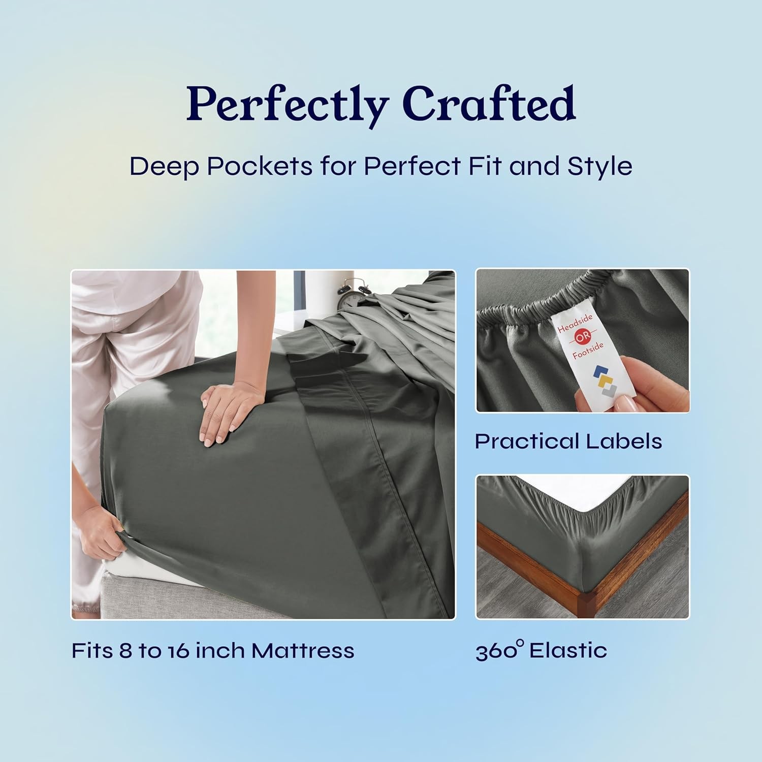 King Size Sheet Set - Soft 400 Thread Count Sateen