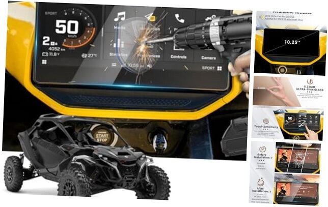 Compatible with 2025 2024 Can Am Maverick R Screen Protector Maverick R 10.25″