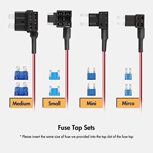 REDTIGER F7N Dash Cam USB C Hardwire Kit Dashboard Camera Double-4 Fuses