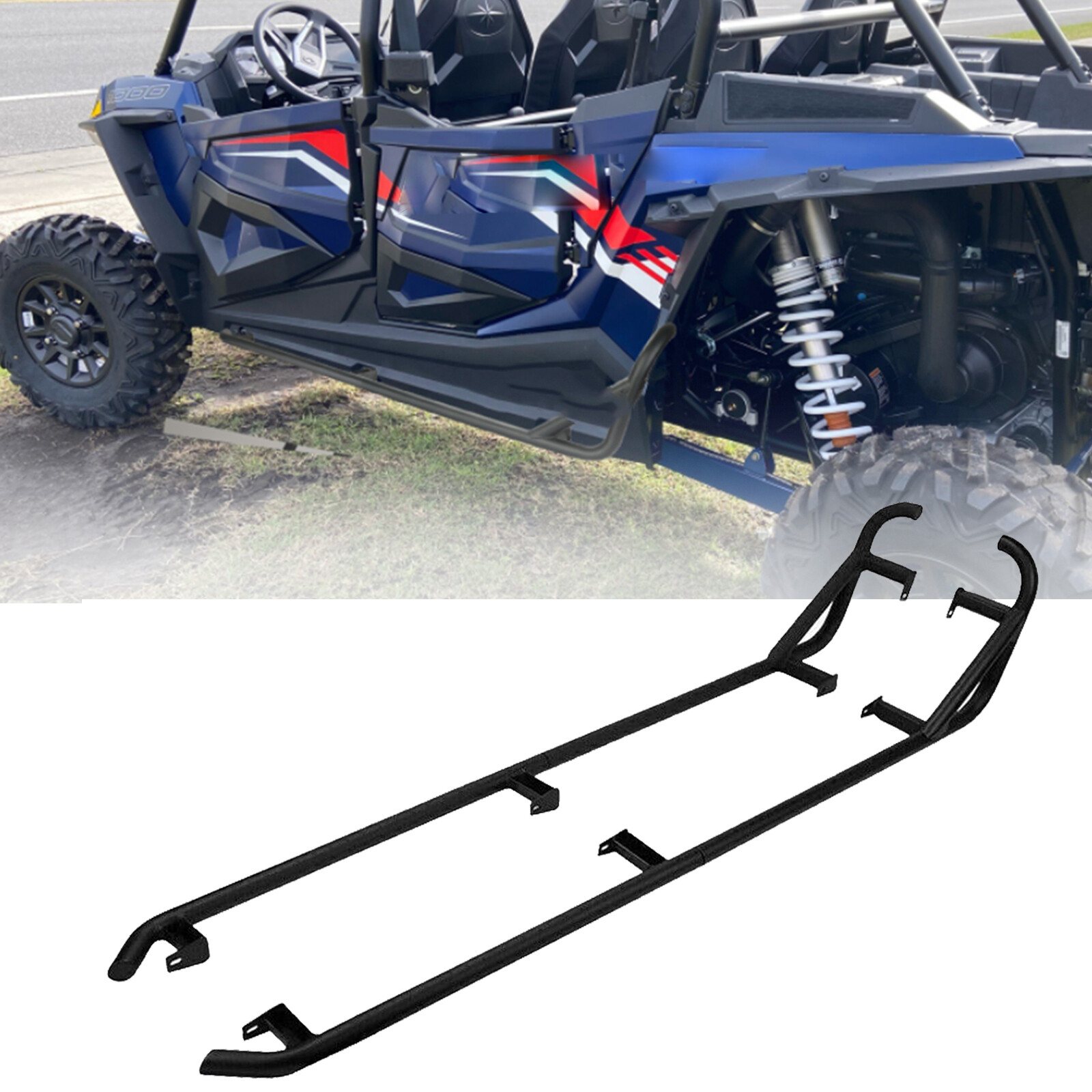 For Polaris RZR XP 4 1000 4 900 Turbo 4 Seat 2015-2023 Nerf Bars Rock Sliders