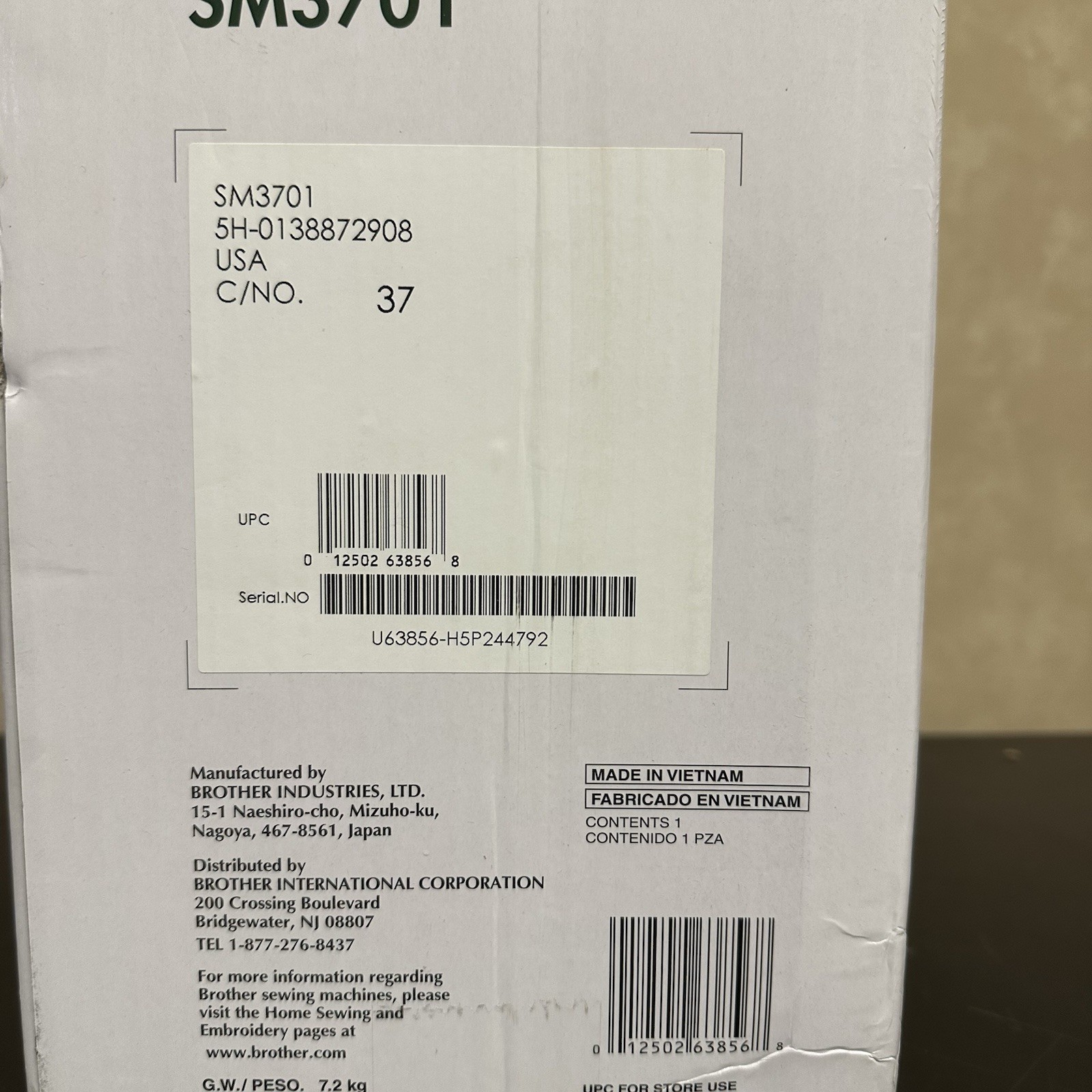 Brother SM3701 37 Stitch Sewing Machine Multicolor