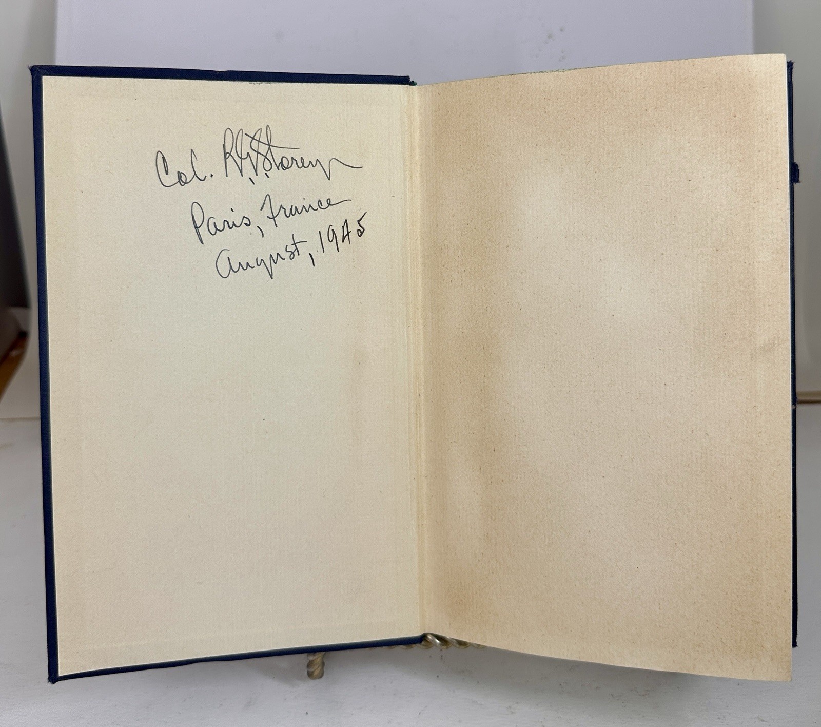 WWII 1941 German Edition - US Colonel Signed War Trophy - Paris 1945 - Gold Leaf