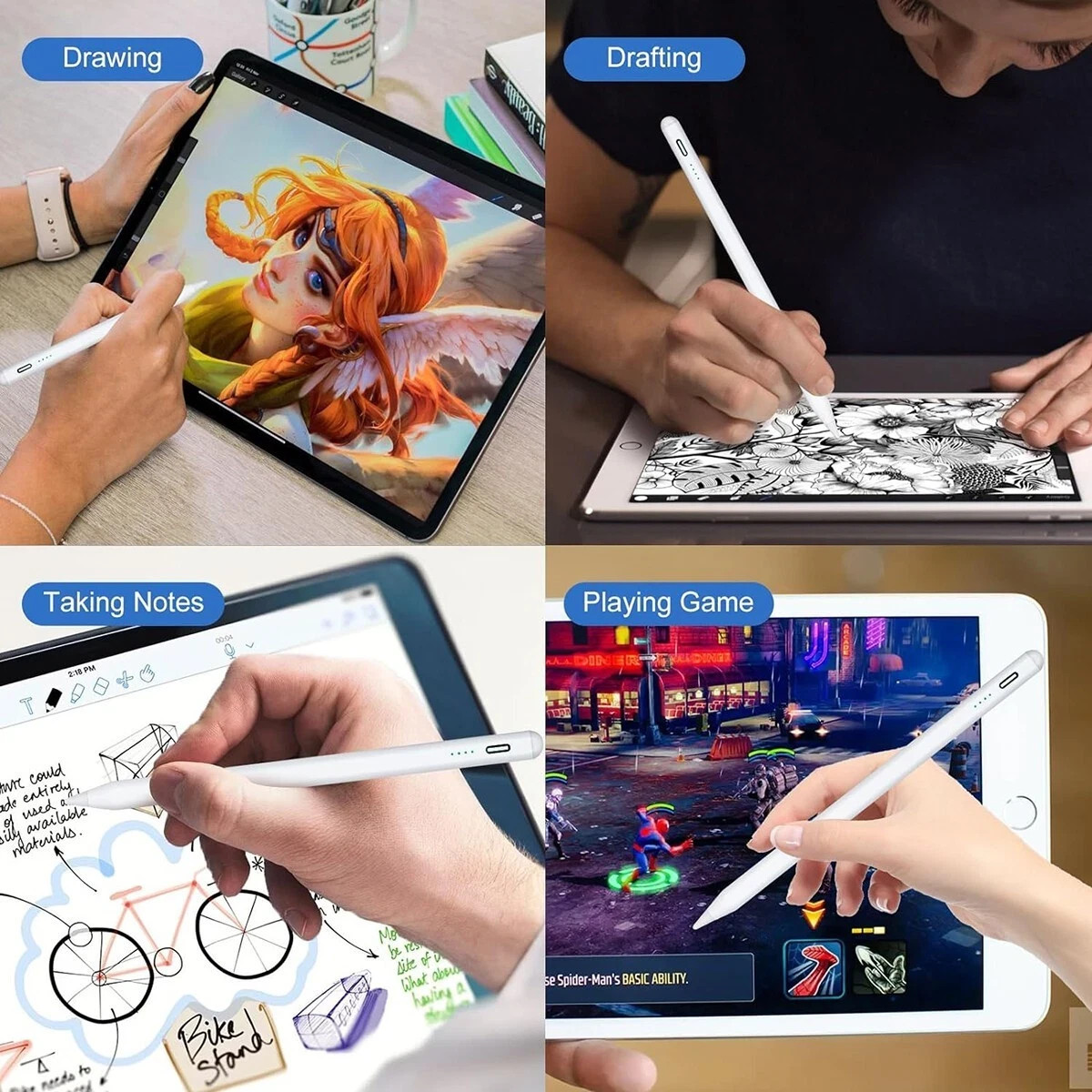 Stylus Pen for iPad 2018-2025, Apple Pencil for iPad 11th A16/10/9/8/7/6 Gen -US