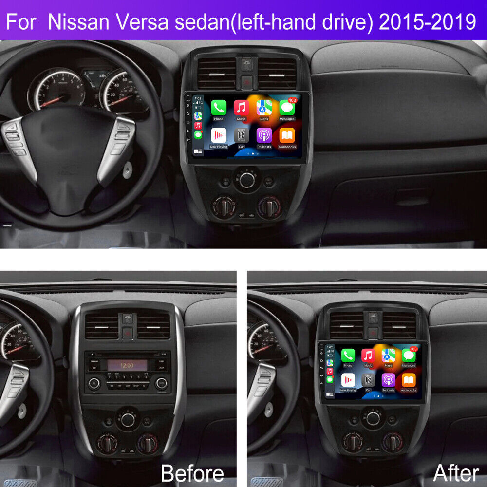 For 2015-2019 Nissan Versa Sedan Apple Carplay Android 15.0 Car Radio Stereo GPS