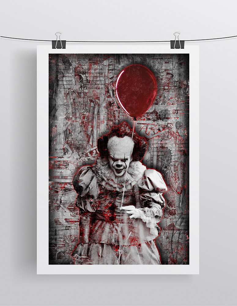 PENNYWISE from "IT" 24x36in Poster, Pennywise The Dancing Clown Print Free Ship