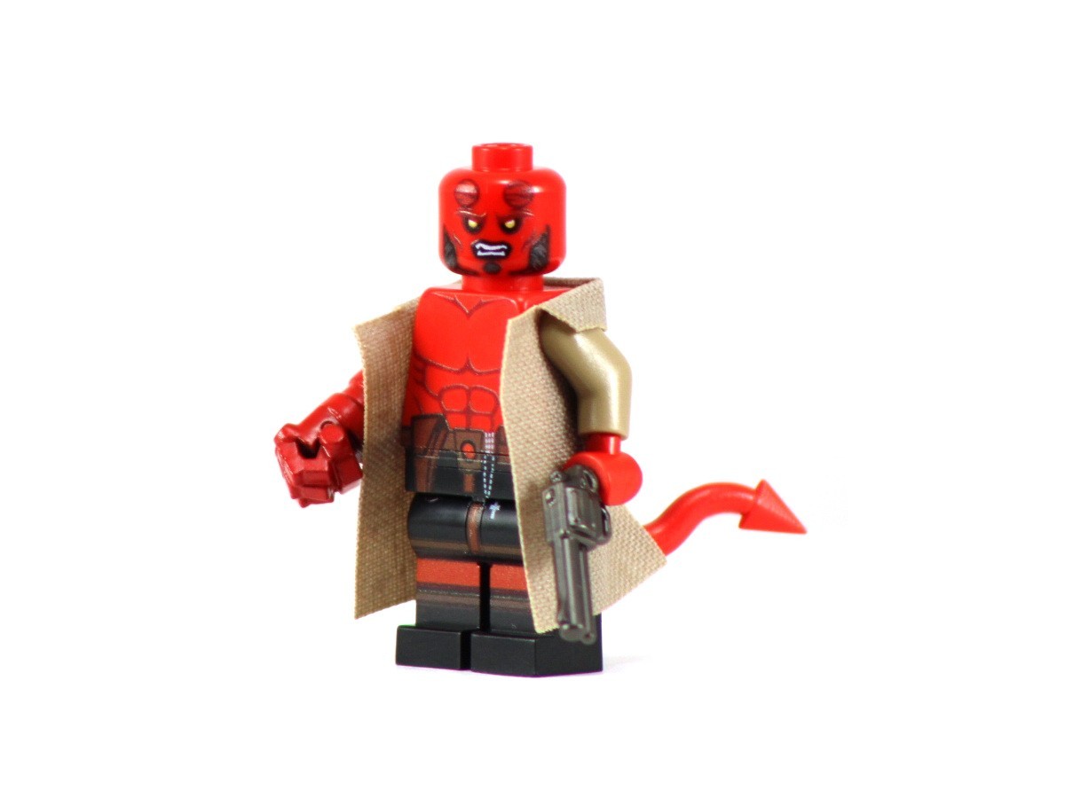 Custom Hellish Boy Minifig Printed on Genuine Lego Parts -by BKB