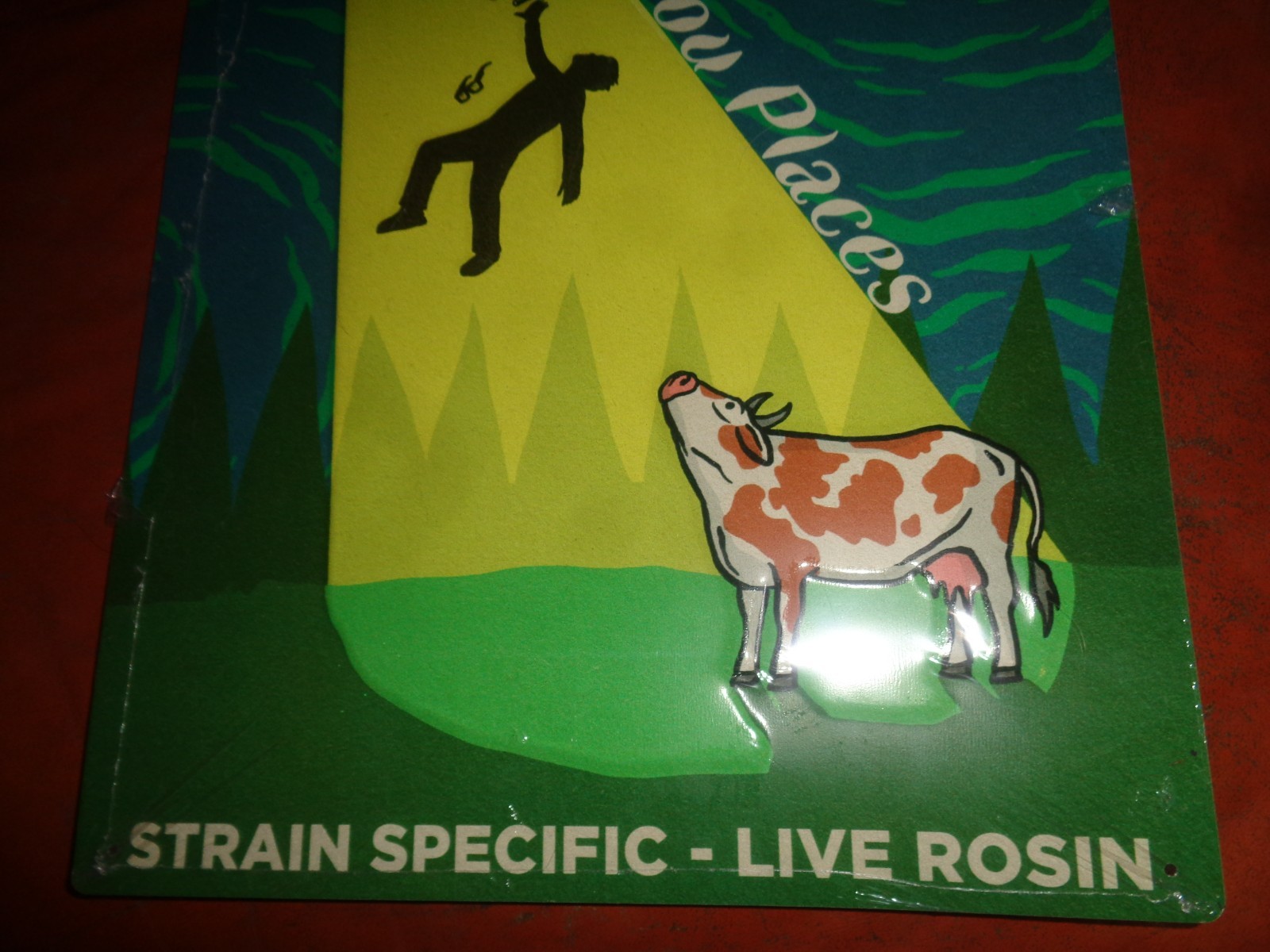 DROPS CANNABIS JELLIES "TAKE YOU PLACES" BAR METAL SIGN -NEW! 13 X 19 COOL RARE!