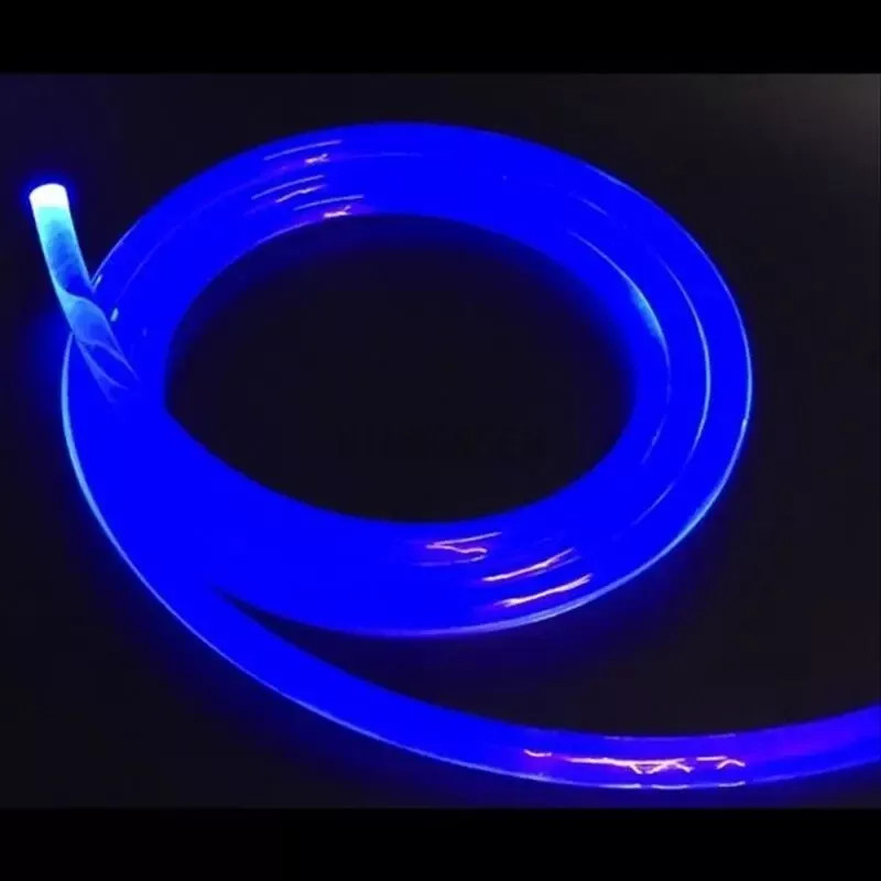 Transparent Super Bright Solid Core Side Glow Optic Fiber 1.5~12mm Thick Cable