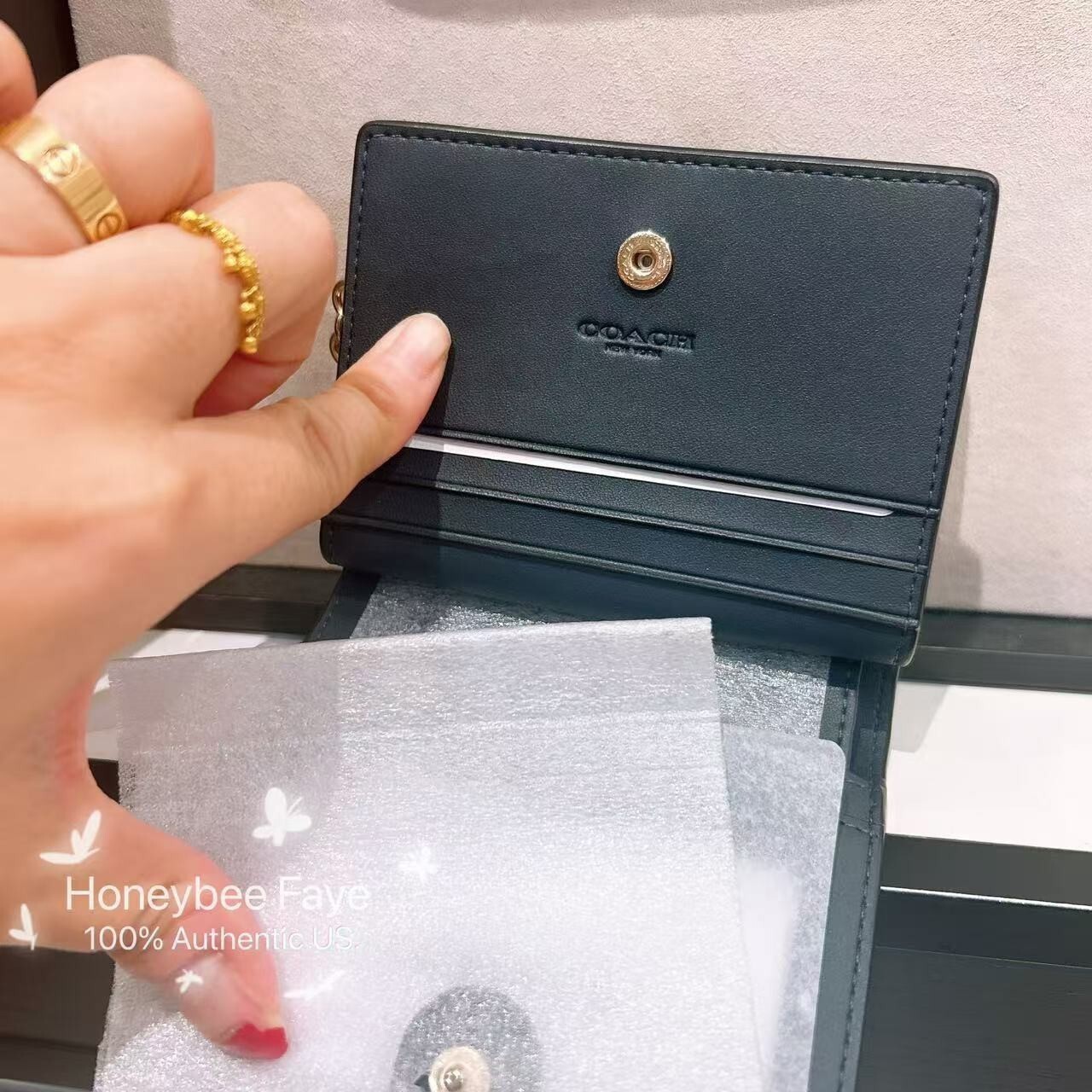 NWT Coach Snap Wallet In Signature Canvas With Cherry Print 🍒 CZ347/CZ618