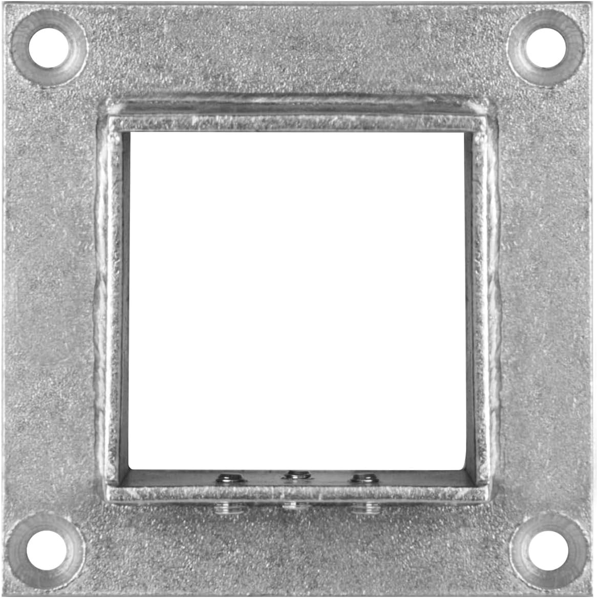 4 PCS 2" Square Post Flange Base, 304 Stainless Steel Deck Rail Mount Bracket fo