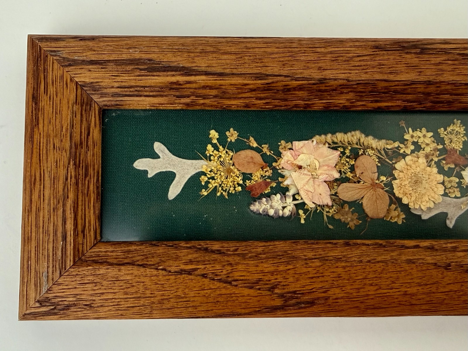 2 Vintage 1997 framed pressed wildflowers Floral Botanical Artisan Good