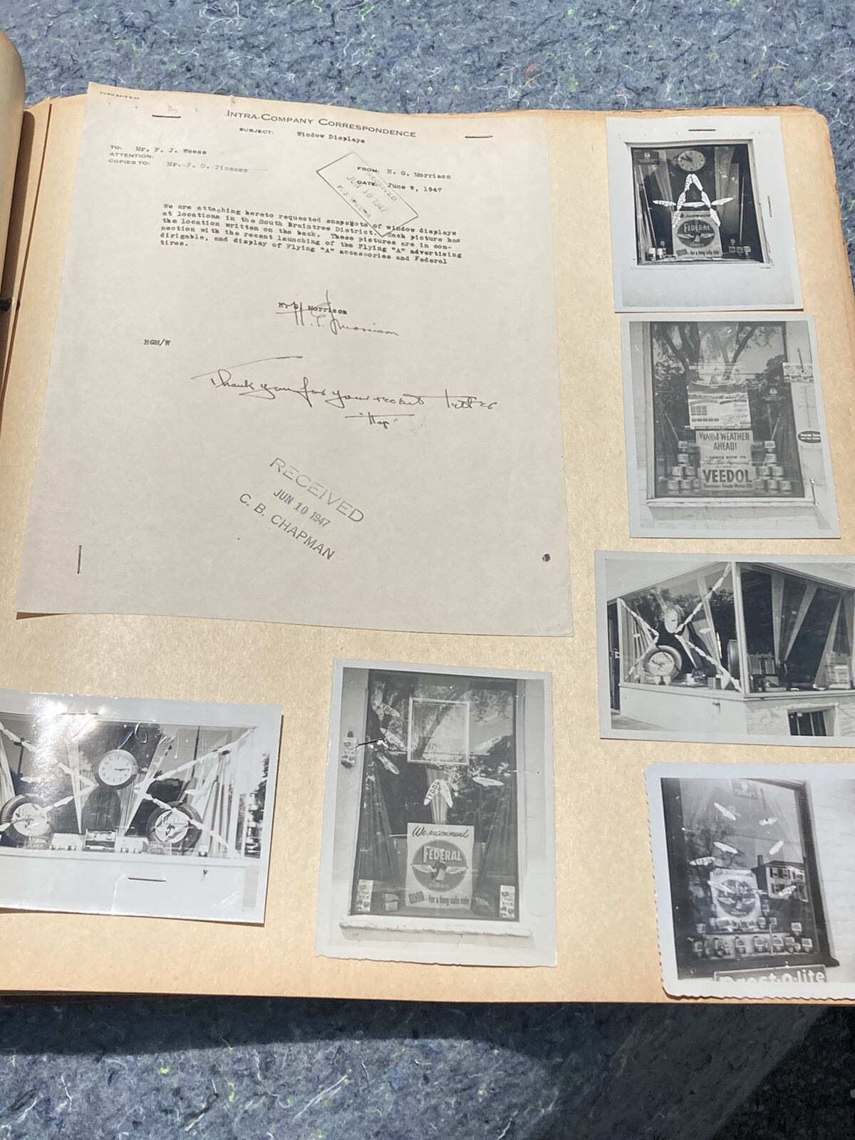 1940’s TYDOL Oil Airship Scrapbook From Oil Company *RARE*