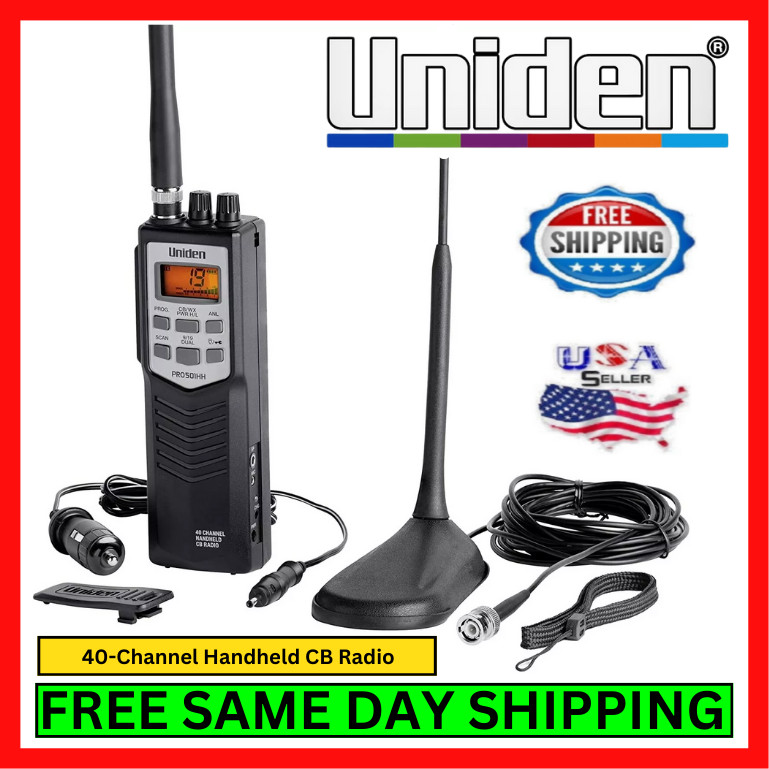 Uniden PRO501TK 40-Channel Handheld CB Radio w/ High-Gain Magnet Mount Antenna