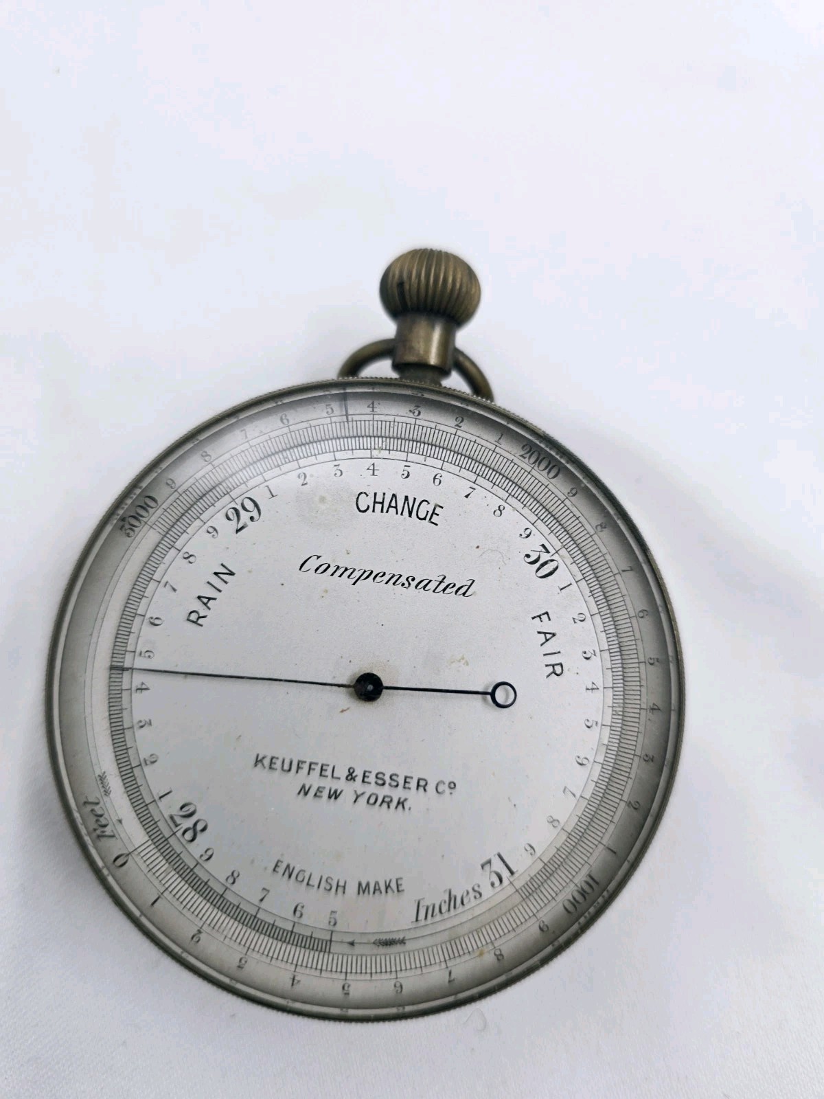 Antique Keuffel & Esser Surveying Aneroid Barometer English Make