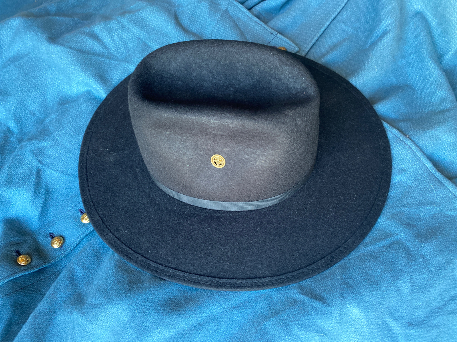 M1876 Wool Felt Campaign Hat with Bracher Vents Size 7 3/4