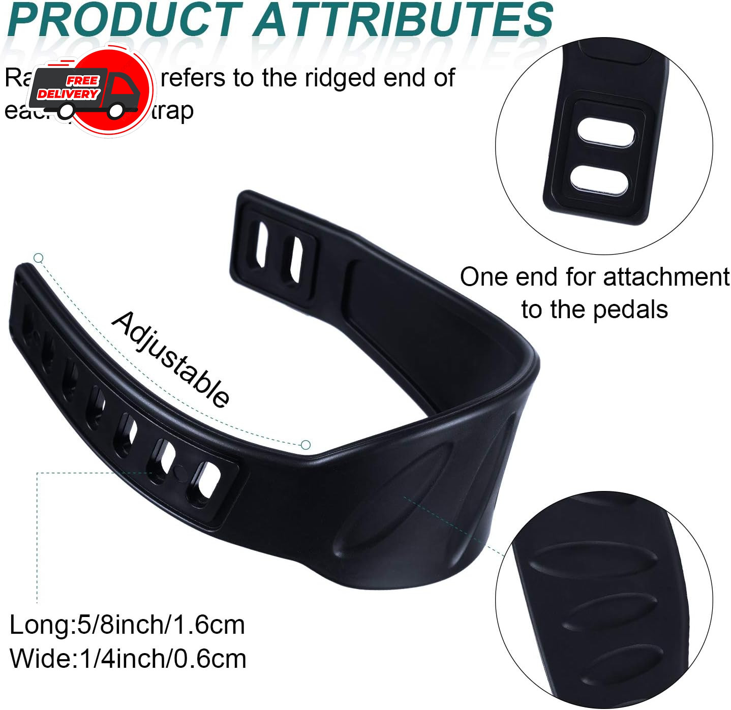 2 Pairs Exercise Bike Pedal Straps Universal Pedal Straps for Exercise Cycle Hom