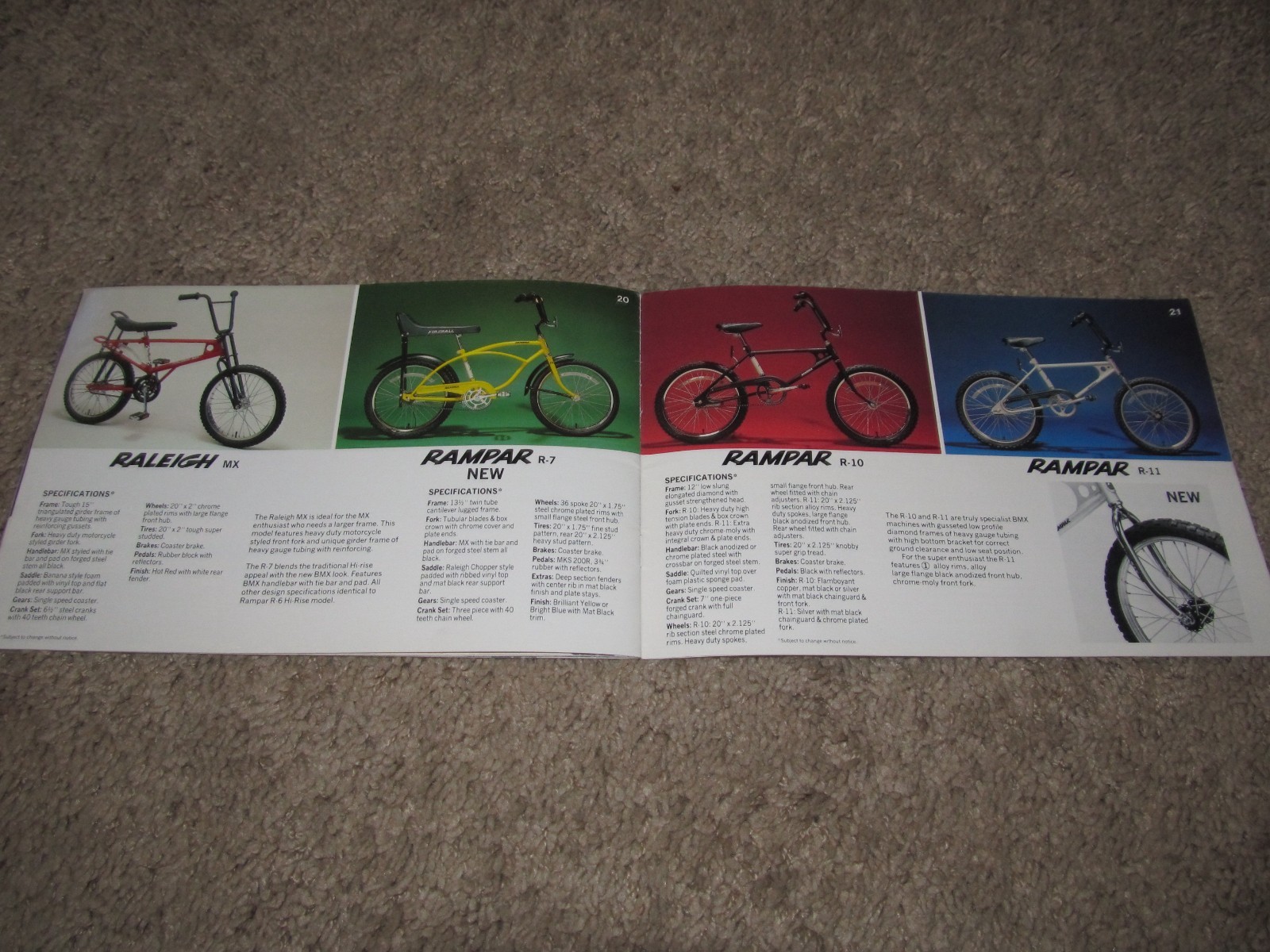 1970's Raleigh Rampar Bicycles Catalog