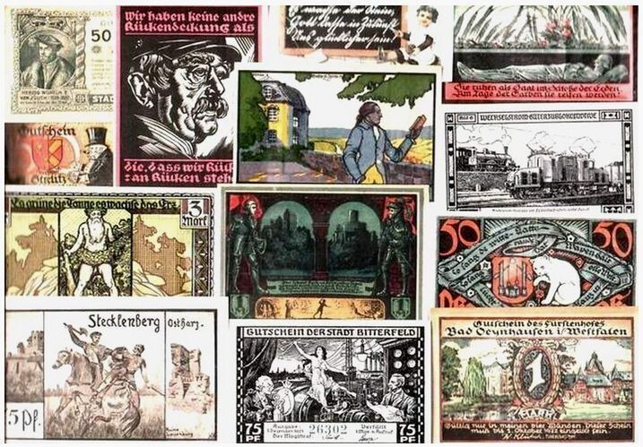 LOT(S) of 10 DIFF HI END NOTGELD BILZ! SALE of VAST COLLECTION! VOLUME DISCOUNTS