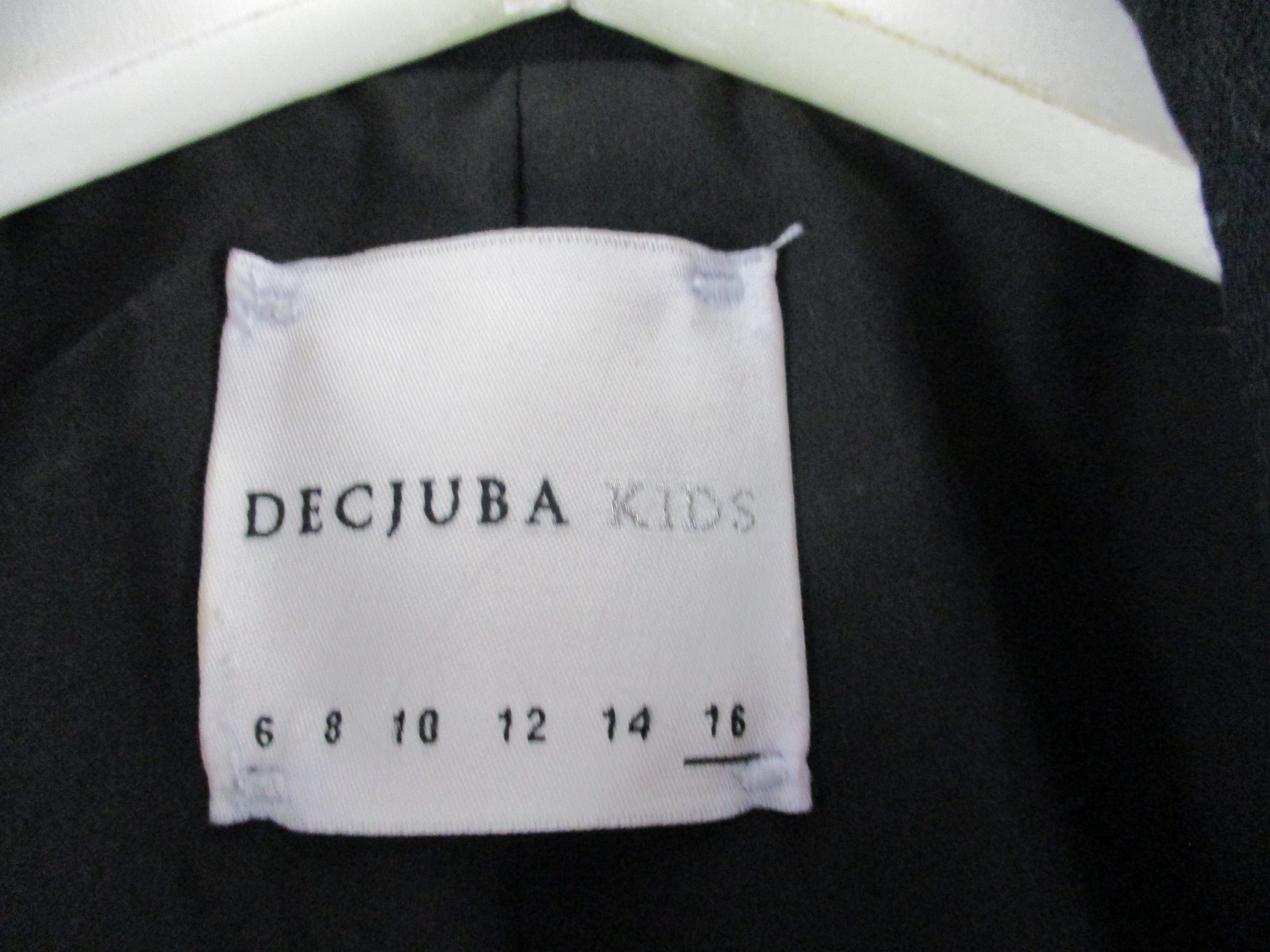 DECJUBA KIDS Girls Double-Breasted Blazer Jacket Black Size 16 Gold Buttons
