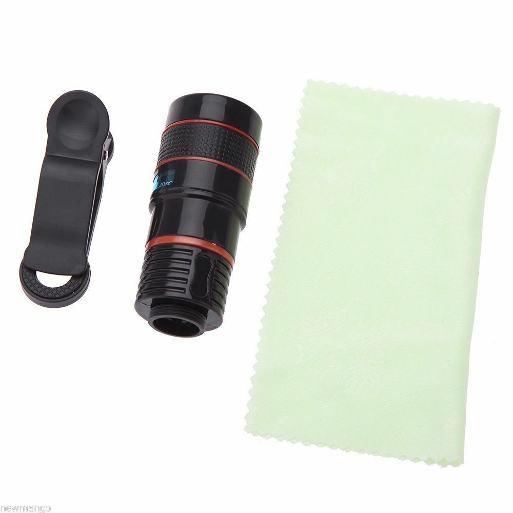 Universal 8X Zoom Lens Optical Clip Telephoto Telescope Cell Phone Camera Lens