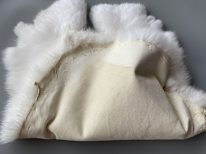 5pcs Genuine Rabbit Pelt Fur Skin Hides Tanned Real Bunny Leather For DIY Crafts