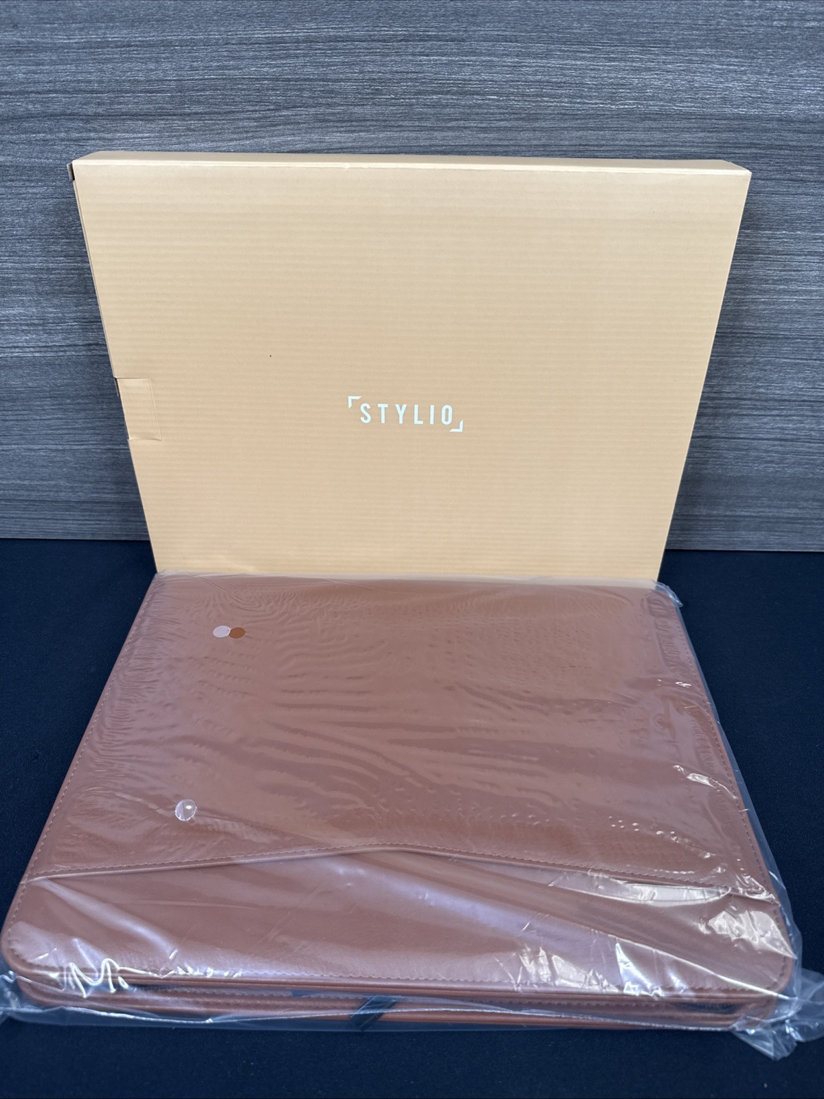 Zipper Padfolio Portfolio Binder Organizer (Tan) | Faux Leather Portfolio