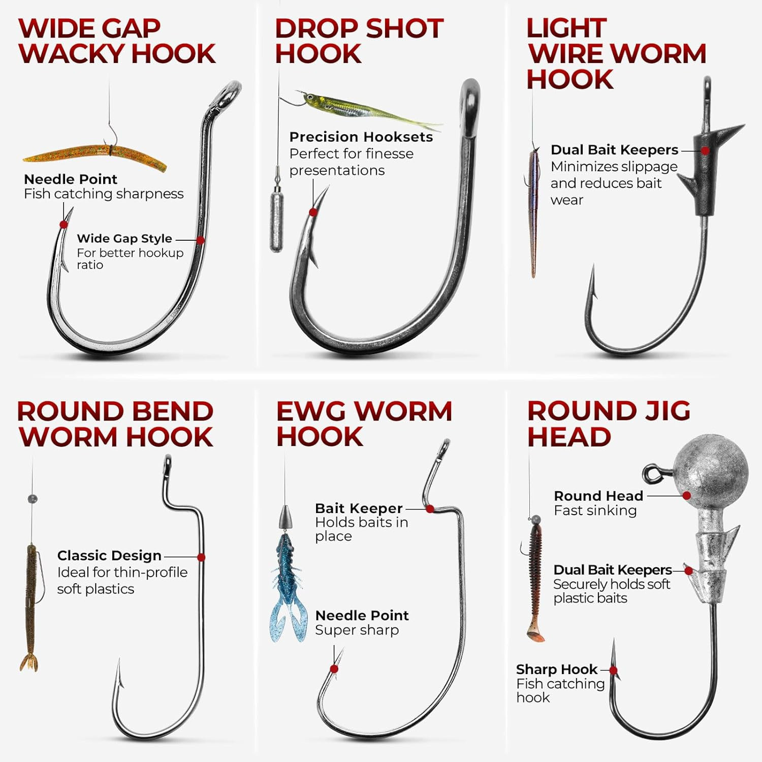 by Kastking 182/265/400Pcs Compact Fishing Tackle Kit - All-In-One Freshwater Ho