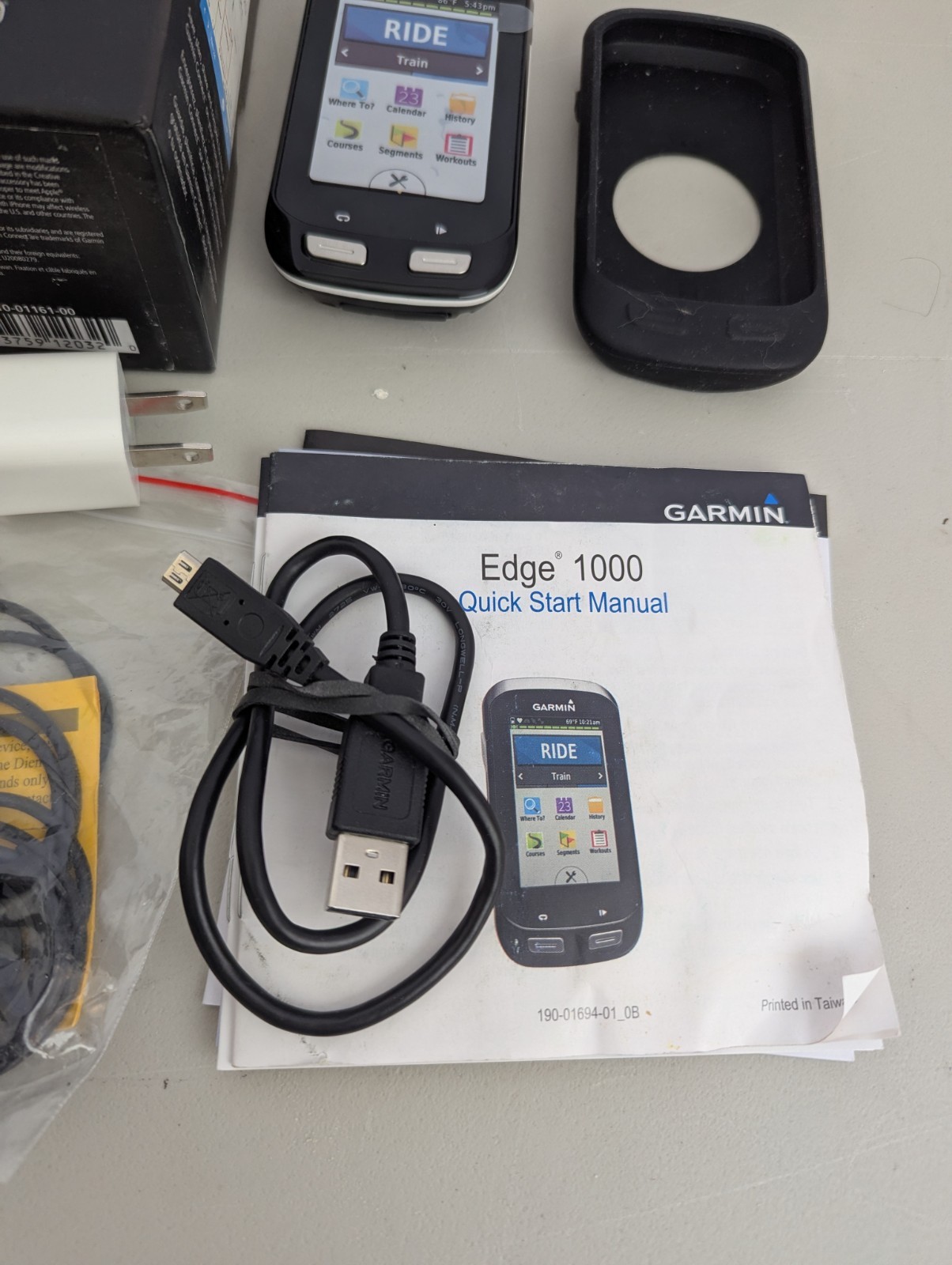 Garmin Edge 1000 Bike Computer With Box (Tested)
