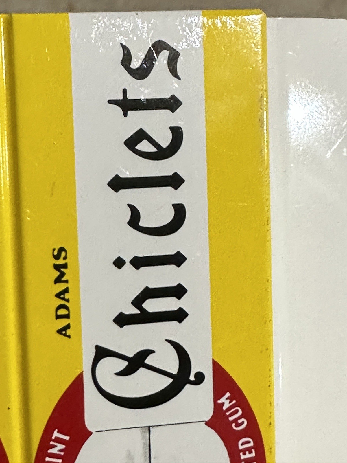 NOS 1960’s Chiclets Chewing Gum Metal Sign Store Display Rack Advertising 60’s