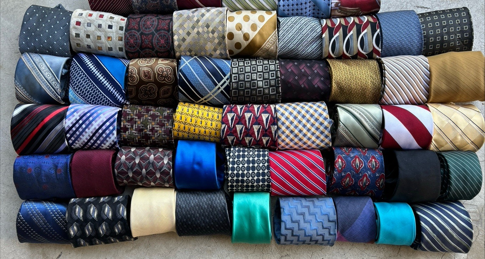 40 Pc Neckties Mix Lot Wear Quilting Craft Cutter Wholesale Tie Lots