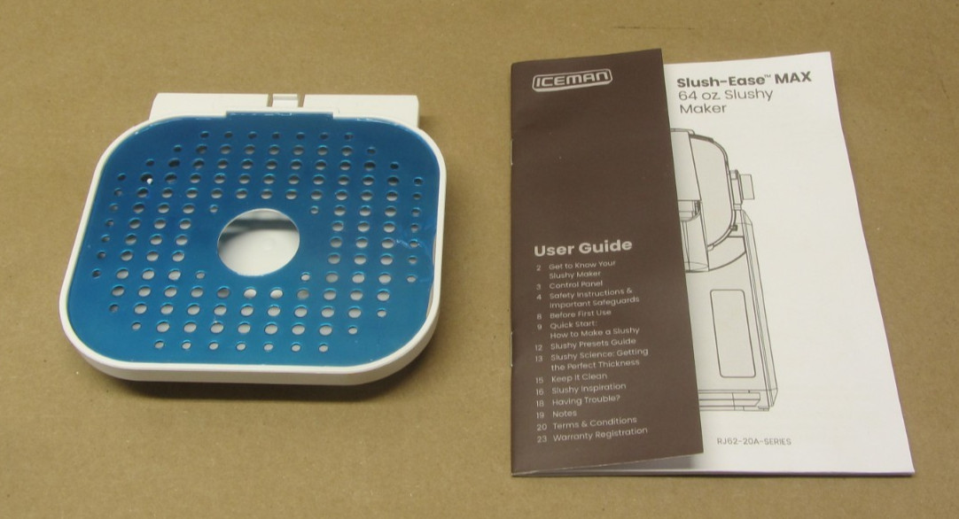 Iceman Slush-Ease Slushy Maker with Customizable Thickness, 64oz, White