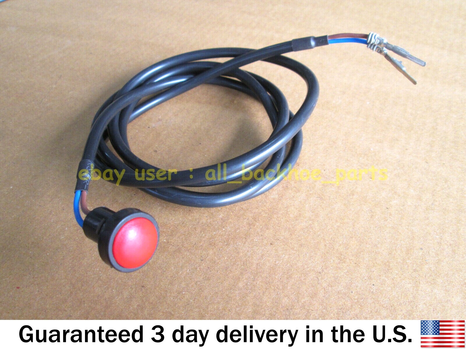 JCB BACKHOE - YELLOW KNOB ASSY. WITH MICROSWITCH (PART NO. 993/61200 701/D9775)