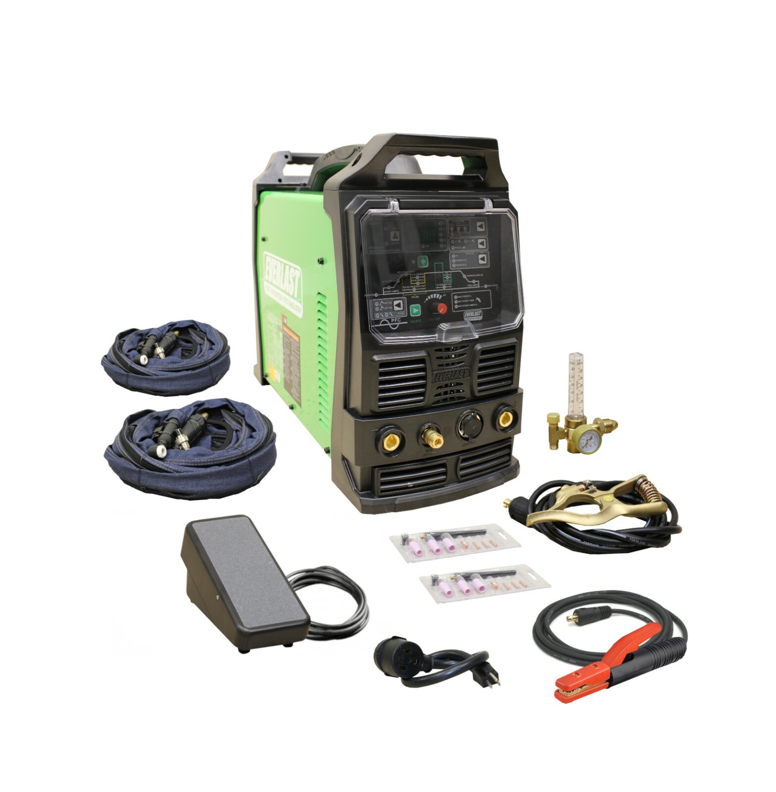 2021 PowerTIG 210EXT 110/220 200AMP ACDC TIG STICK ADVANCE PULSE WELDER EVERLAST