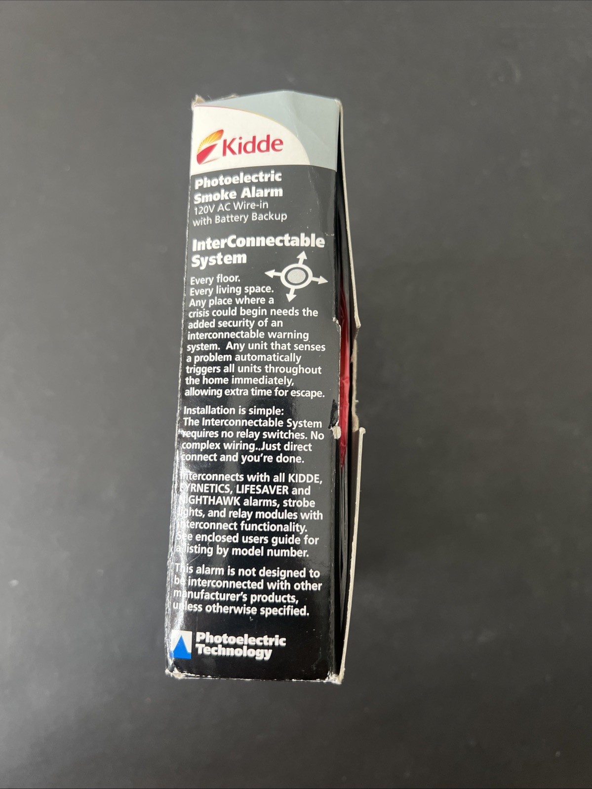 Kidde PE120 120V Hardwired Photoelectric Smoke Alarm with Battery Backup