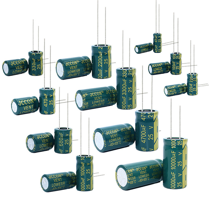 6.3V to 450V High Frequency LOW ESR Radial Electrolytic Capacitor 1uF to 22000uF
