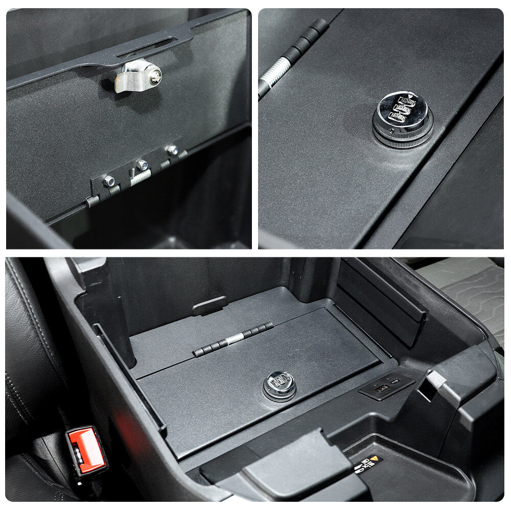 Console Armrest Vault Safe Box Lock Fit For Chevrolet Silverado GMC Sierra 2022+