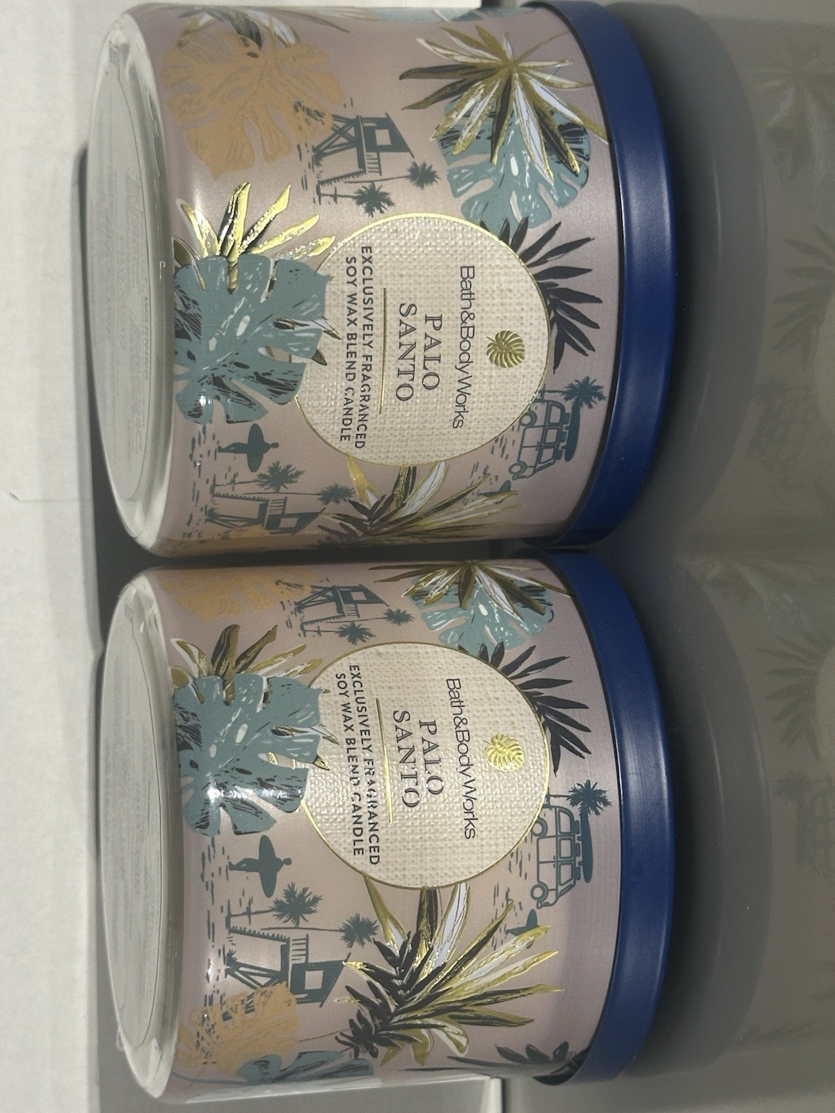 Bath & Body Works Palo Santo 3-Wick Candles x2 New SHIPS FREE