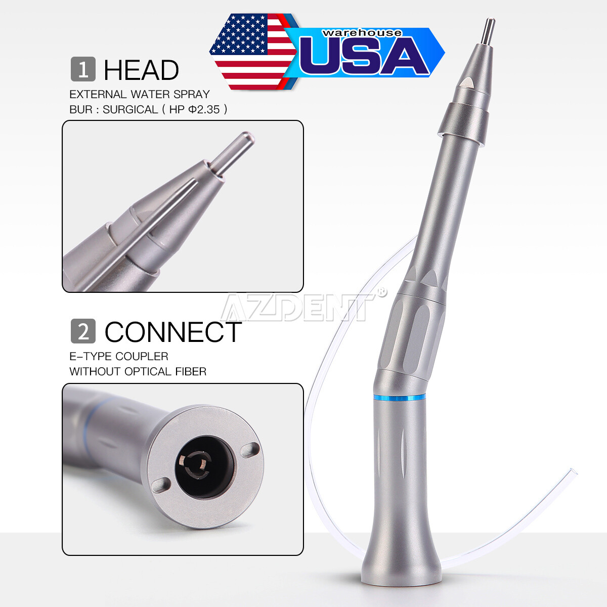 Dental Surgical Operation Handpiece 20 Degree Straight Head Fit Implant Motor