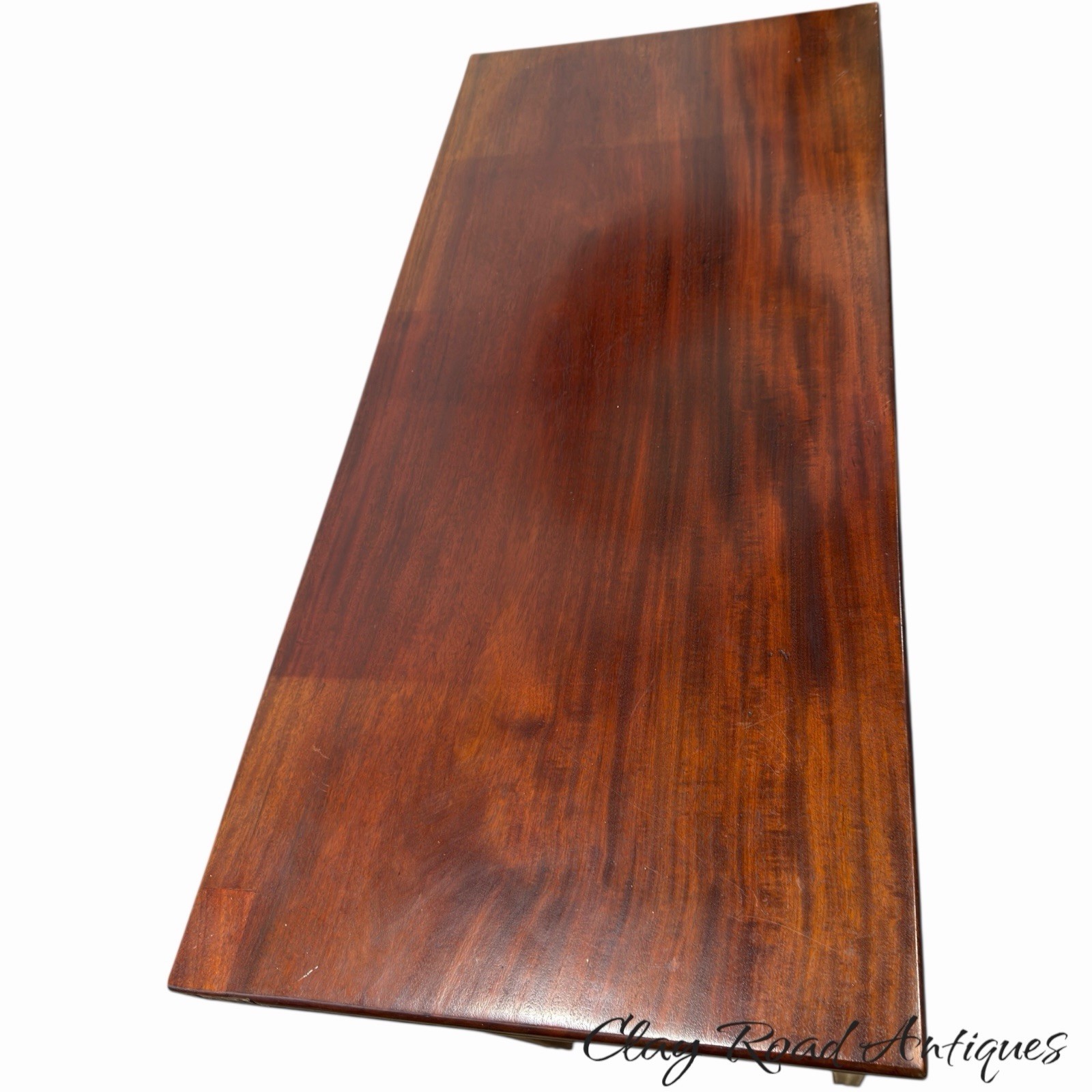 Antique PA chippendale 18th mahogany hall console card game table stand 1780