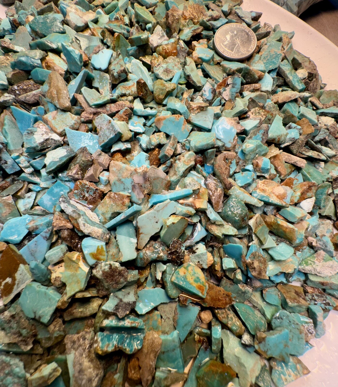 1 LB of Turquoise! Bell Trading Post Small Corinthian Slabs!🔥Chiplets!