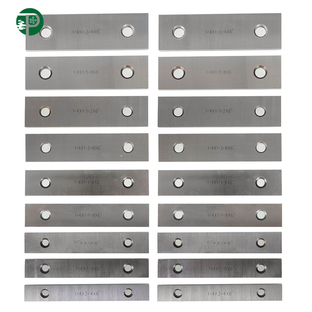 9 Pair Steel Parallel Set 1/4 inch Thick 6 inch Long 0.0002 inch Precision