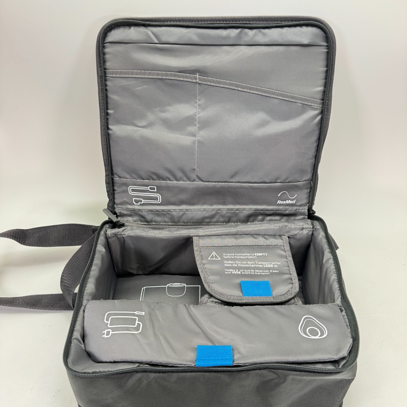 ResMed AirSense 10 CPAP Grey Travel Adjustable Shoulder Tote Carry Case ONLY