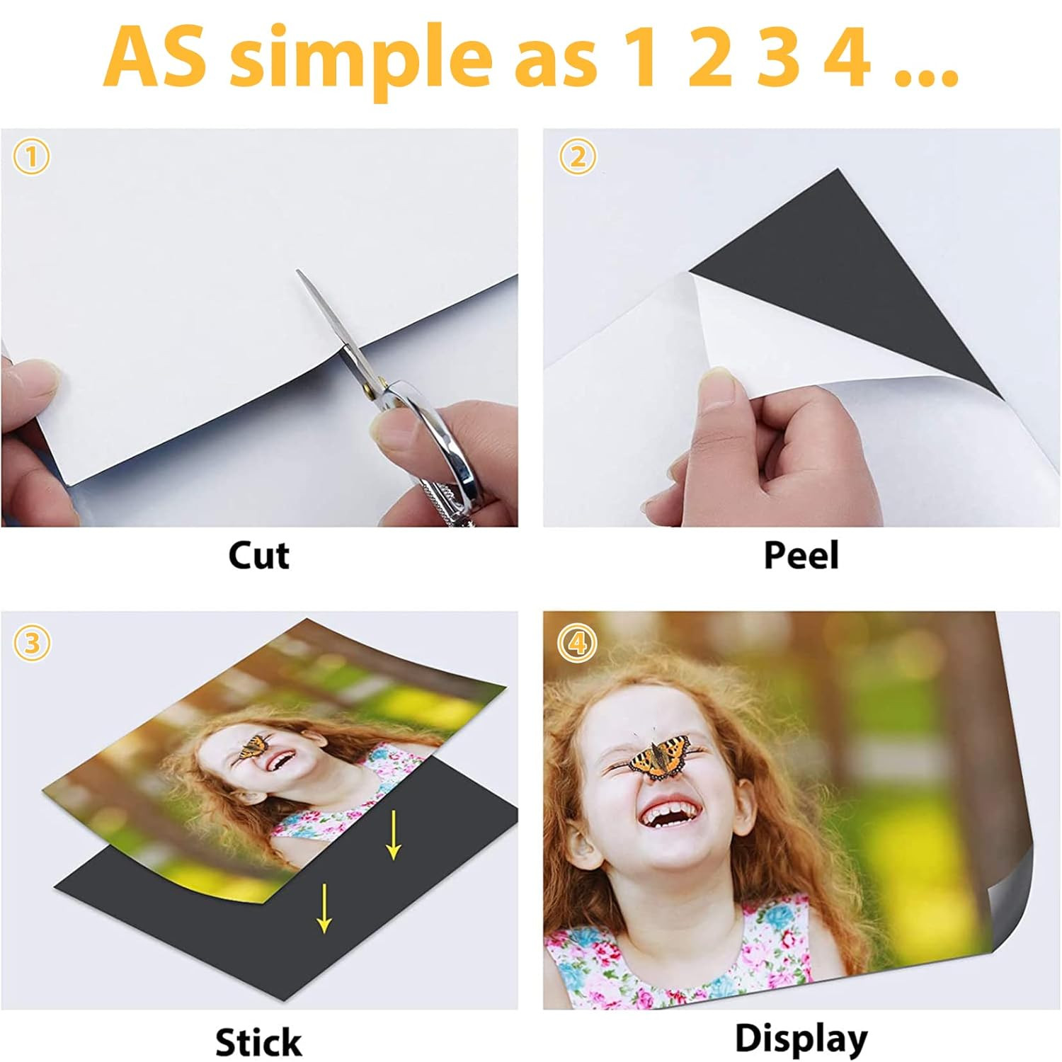 Magnetic Sheets with 3M Adhesive Backing Cut and Customize Flexible Self Adhesiv