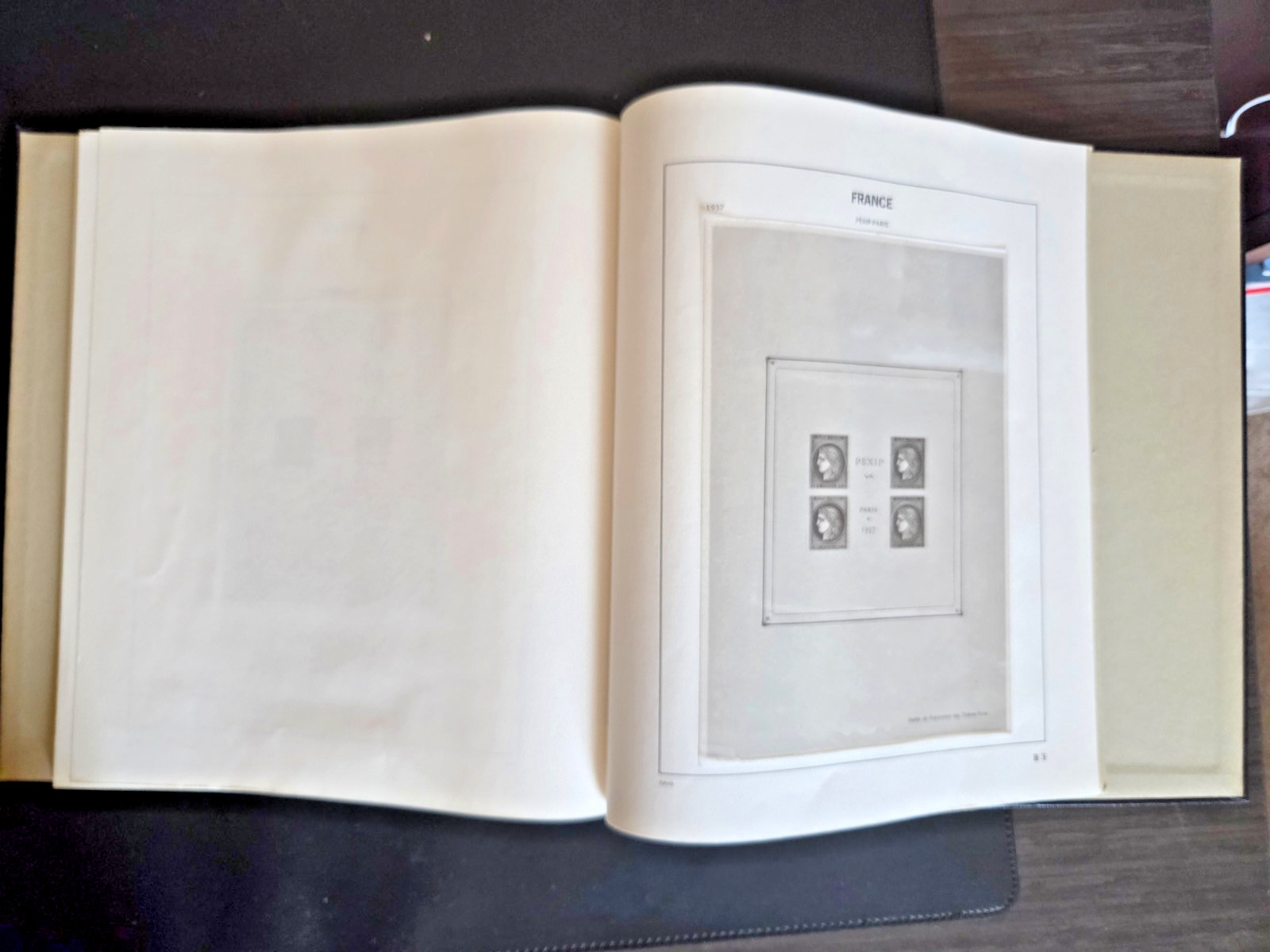 26052-France Davo Stamp Album Binder with Pages 1940-1950, NO Stamps