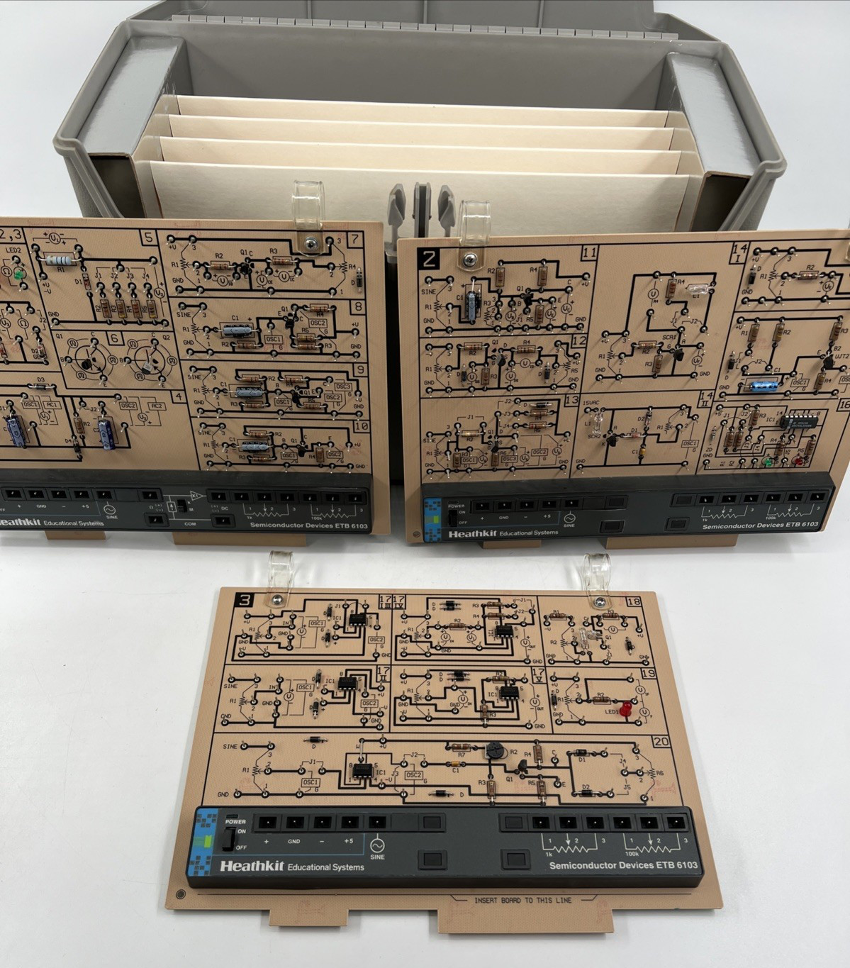 HeathKit ETB-6103 Semiconductors Course 3 Circuit boards w/Case