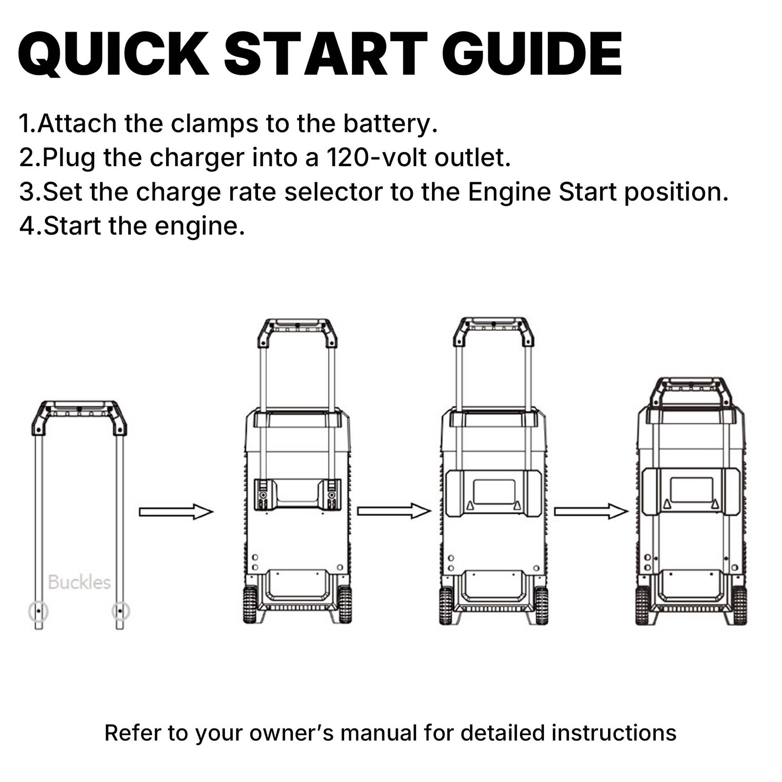 T-250 Battery Charger & Engine Starter – 250A Start, 50A Boost, 6V/12V