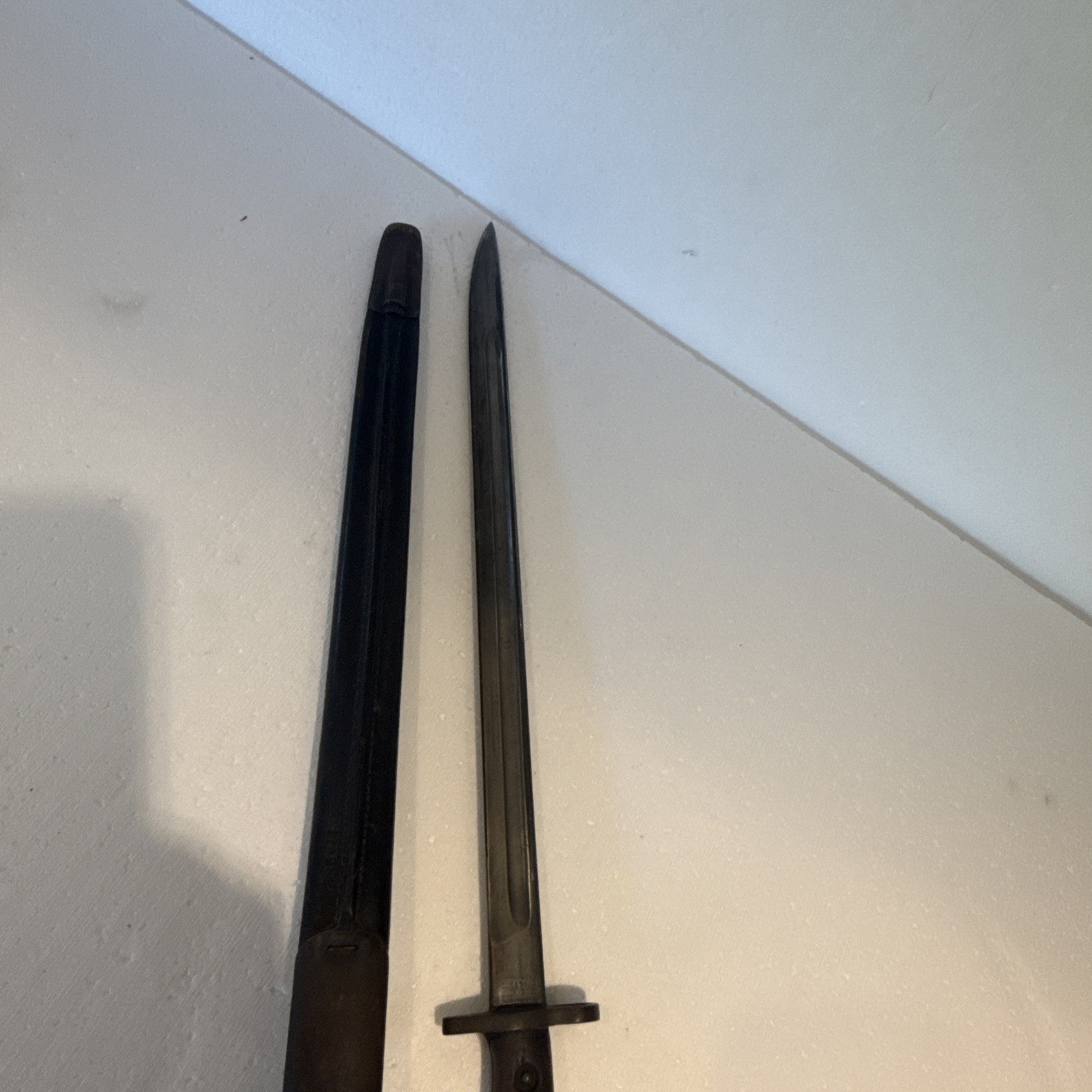 #13-8 WWI P1907 BRITISH SANDERSON ENFIELD RIFLE BAYONET 1917 SCABBARD 1907