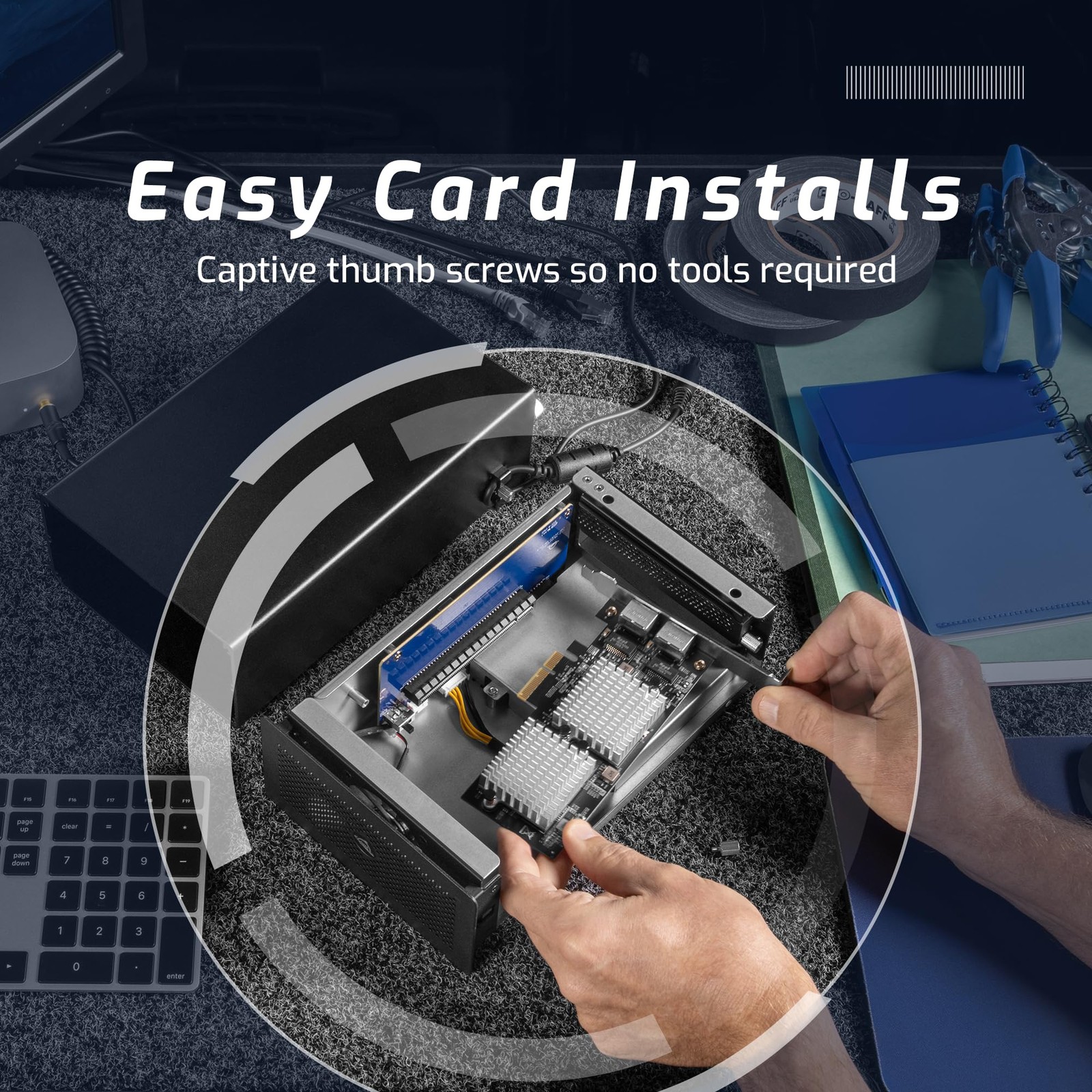 OWC Mercury Helios 5S Thunderbolt™ 5 External PCIe Expansion Solution