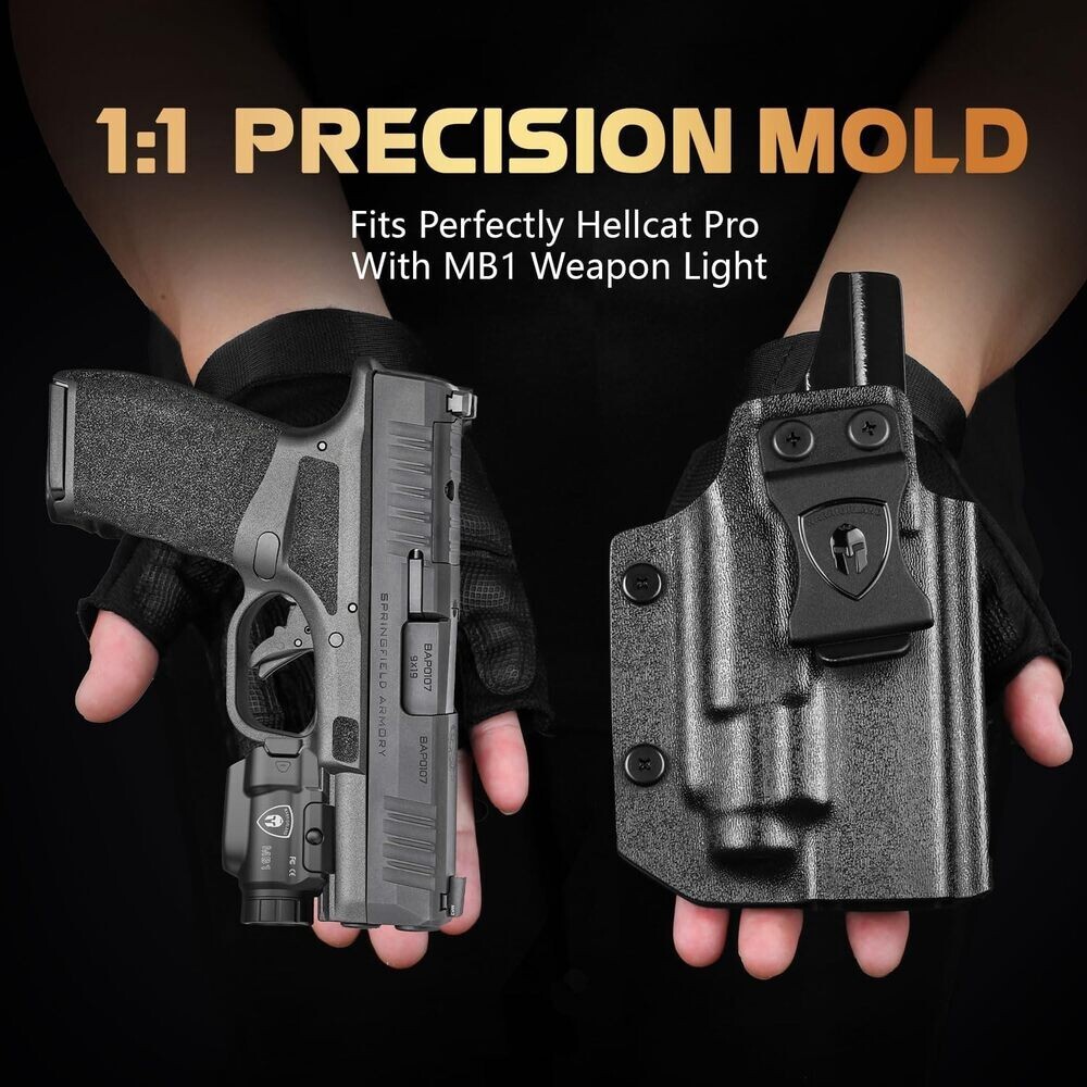 TSG Universal Weapon Lights-Laser-IWB Holster Combo Fits:Springfield Hellcat PRO